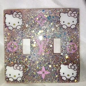 Hello Kitty Glitter Light Switch Cover